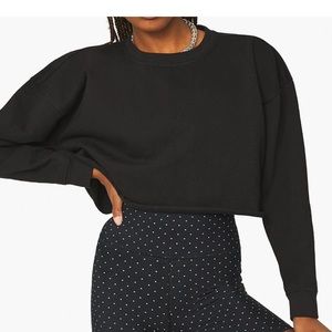 We Wore What crop sweater black